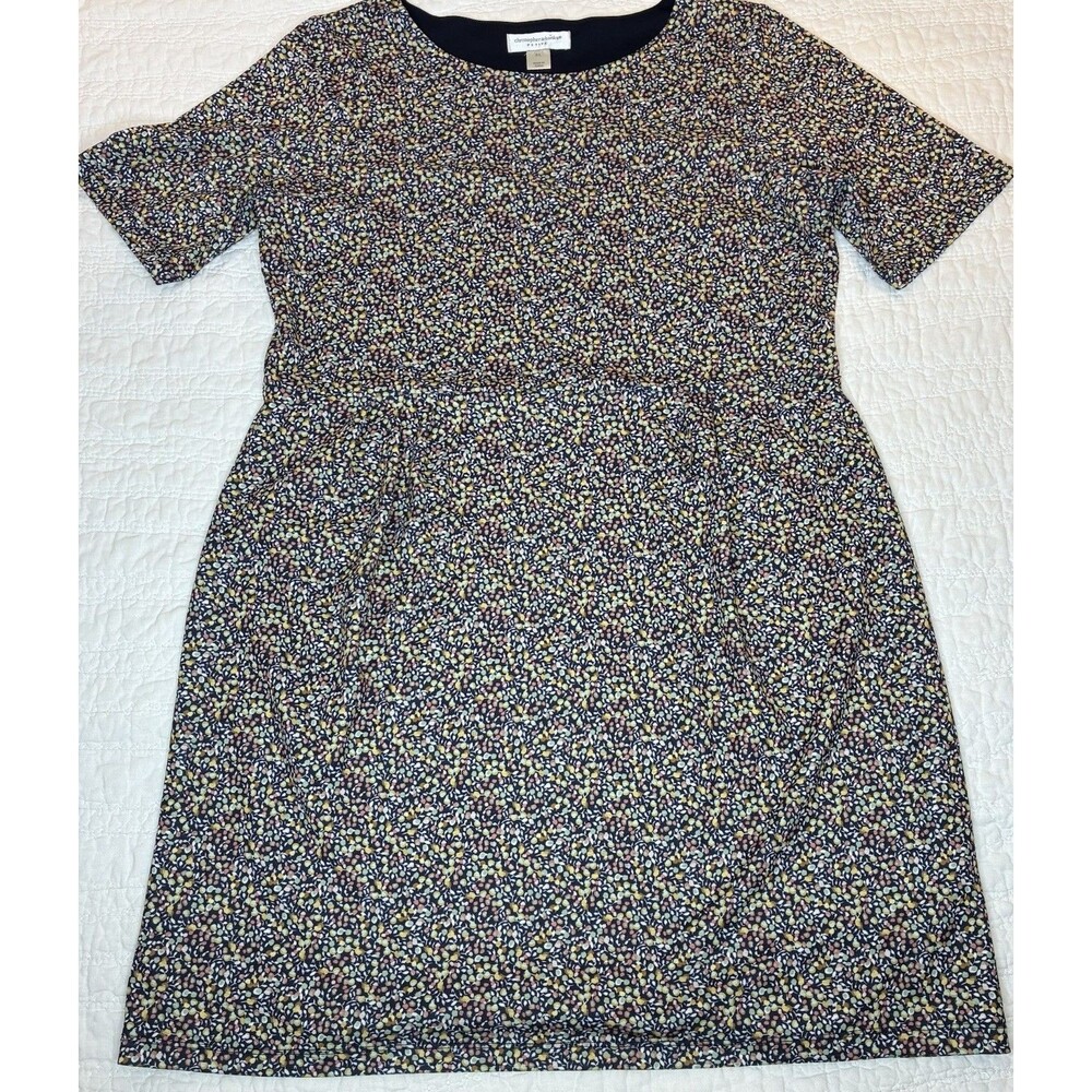 Petite Ditsy Floral Dress Size PL Scoop Neck Classic Front Pleats Retro Capsule